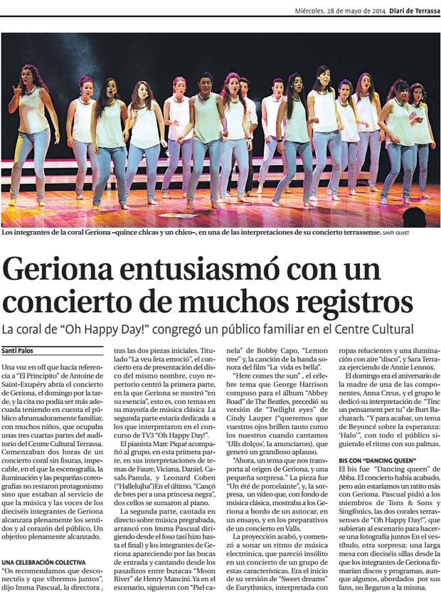 Diari de Terrassa: Geriona entusiasmó con su concierto