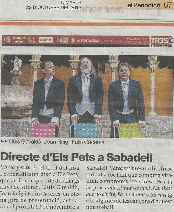 El periódico: Directe d’Els Pets a Sabadell