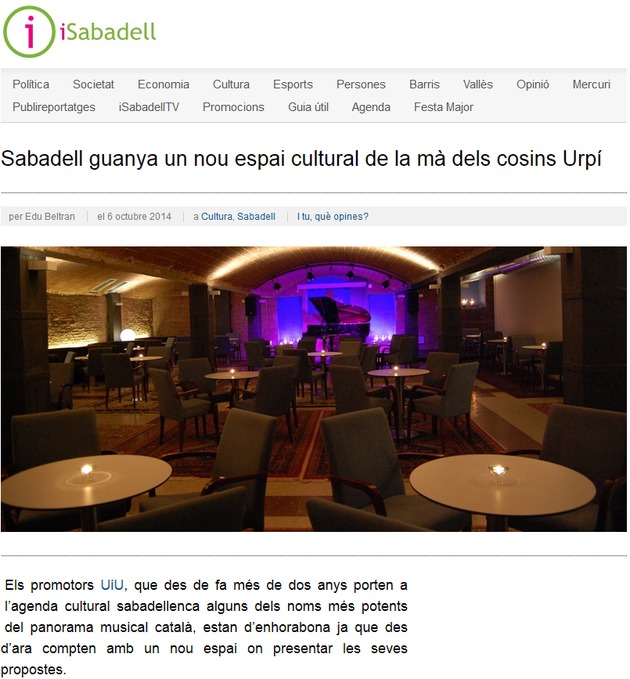iSabadell: Sabadell guanya un nou espai cultural de la mà d’UiU